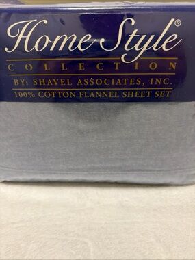 Light Blue Cotton Flannel Sheet Set